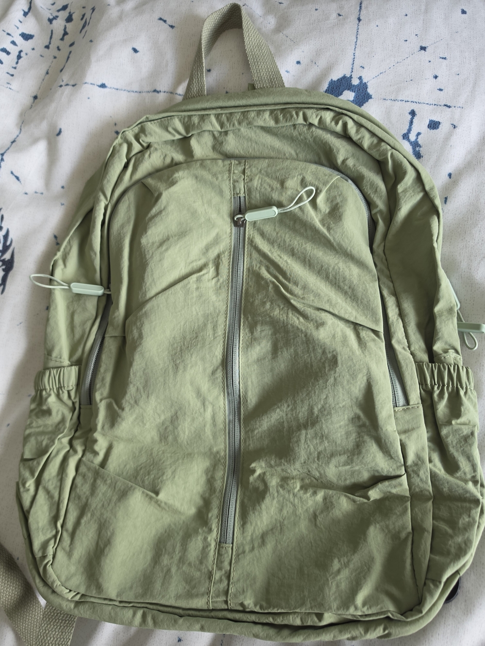 Very Thin Lightweight Sage Green Backpack